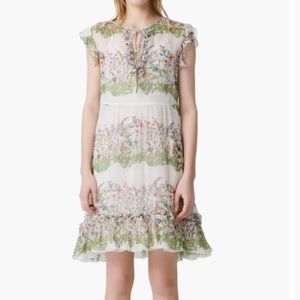 Ruffle Metallic Silk Dress from MAJE